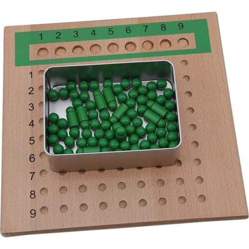 New Montessori Materials Wooden Teaching Toys Multiplication Division Math Toys Beads Board Early Childhood Preschool Training