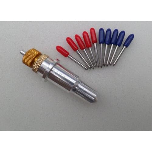 New Reliable 1pc Liyu 12mm Blade Holder +10pcs HQ 45 / 60 Degree Roland GCC Helo Ruijie Cutter Plotter Cutting Blades