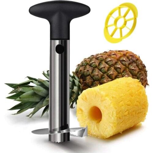 Stainless Steel Pineapple Corer Cutter Slicer Wedger Dicer Peeler Fruit Tool - cut pineapple quick and easy without a knife