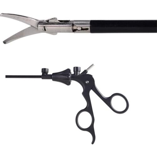 Laparoscopic Scissor with diam 5mm Plastic handle surgical instruments with three partition