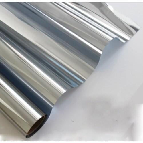 500cm Long Silver Insulation Window Film Solar Reflective One Way Mirror Drop-Shipping Glass Stickers For Home Office Decals