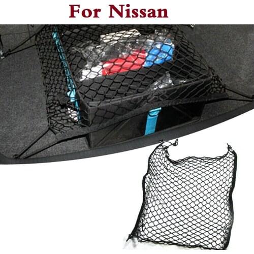 4 Hook Car Mesh Cargo Net Holder Trunk Elastic Storage For Nissan Bluebird Sylphy Cedric Cima Crew Dualis ExpeGloria GT-R Juke
