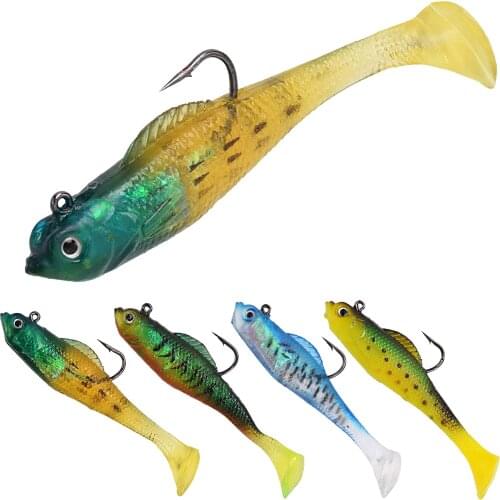 SF Rigged Plastic Bass Swimbaits Fishing lures Shad HD Alamaba Rig