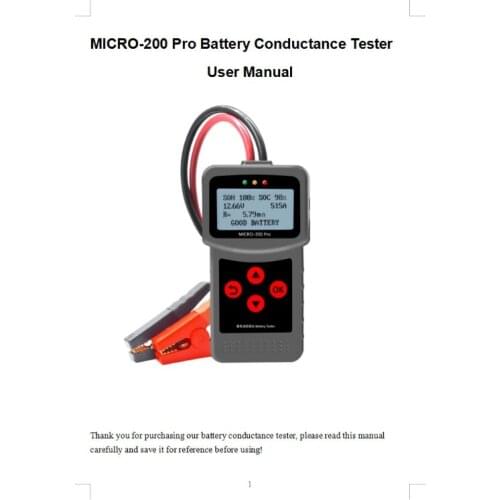 13MA MICRO-200PRO Automobile Battery Tester Capacity Digital Car Load Discharge System Analyzer Auto Motorcycle Automotivo