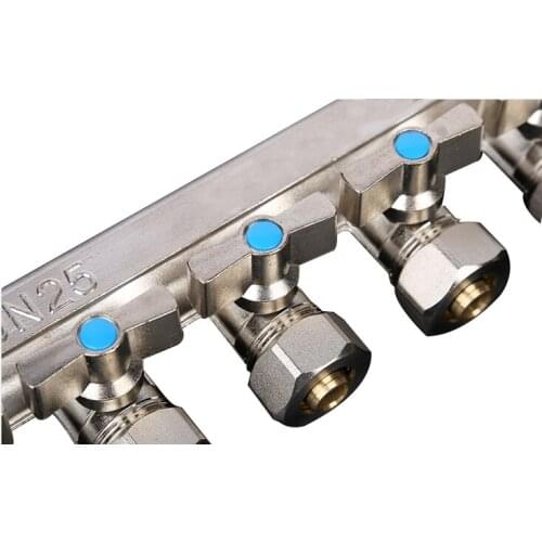 Underfloor heating manifold Radiant heating Manifold 2-8 way brss