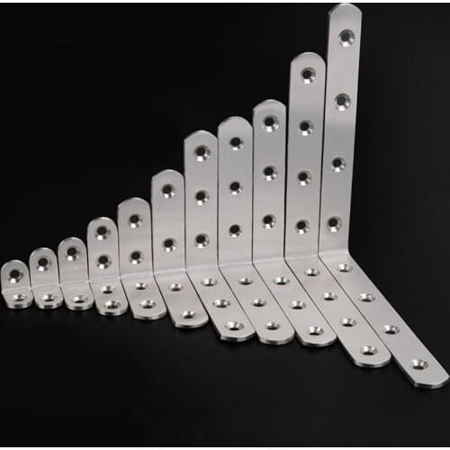 Stainless Steel Thickened Corner Connector Wooden Board/Table/chair/wardrobe Fixed Connector L-shaped Right Angle Board Support