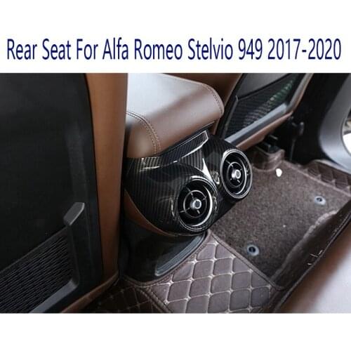 Car Interior Armrest Rear Seat Air Condition AC Vent Cover Trim for Alfa Romeo Stelvio 949 2017-2020