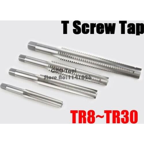 1PCS TR8 TR10 TR12 TR14 TR16 TR18 TR20 TR22 TR24 T25 TR26*2/3/4/5 Trapezoidal HSS Right Left Hand Thread Tap.T type screw thread