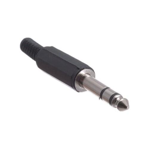 10pcs 6.35mm Male TRS 1/4" Stereo Jack Audio Plug Connector soldering