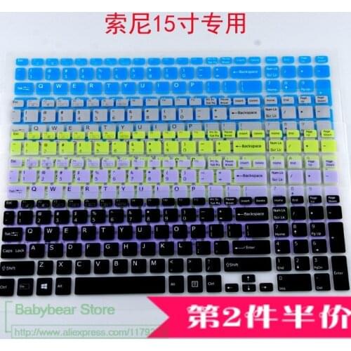 15 inch Silicone keyboard cover Protector for Sony VAIO SVF15 SVF 15 SVF15E SVF15N SVF15A16CXB SVF15N17CXB SVF15NB1GL