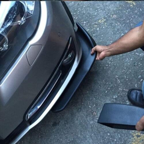 2 Pcs Auto Car Bumper Spoiler ABS Black Front Shovel Decorative Scratch Resistant Wing
