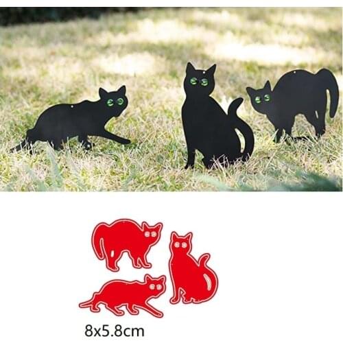 2021 New 3 Pcs Cat Frame Metal Steel Cutting Dies Stencils for Making Scrapbooking DIY Album Paper Cards Embossing Dies