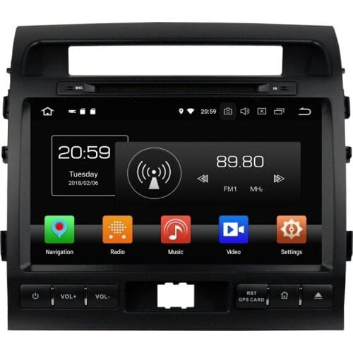 4GB+32GB Octa Core 2 din 9" Android 8.0 Car Radio DVD Player for Toyota Land Cruiser 2008-2012 GPS WIFI USB DVR Mirror-link