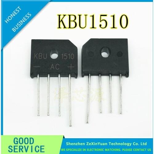 5PCS/LOT diode bridge retifica KBU1510 DIP KBU-1510 15A 1000V ponte retificador electronica componentes KBU 1510