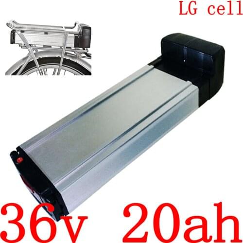36V 20AH Electric Bicycle Battery 36V 20AH lithium ion battery 36V rear rack battery use LG cell for 36V 500W 1000W ebike motor