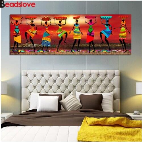 Large Tribal Women Dancing diamond painting cross stitch Needlework 5D diamond embroidery round resin diamond mosaic picture