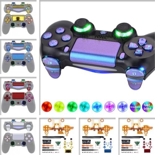 Multi-Colors Luminated D-pad Thumbstick Trigger Face Buttons DTFS (DTF 2.0) LED Kit for PS4 Slim PS4 Pro Controller