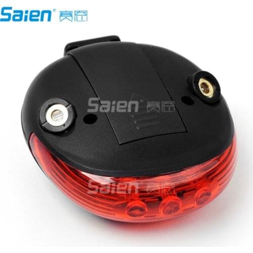 Bicycle Tail Lights Cycling Bike Laser Tail Lights 2 Laser 5 LED Water Resistant Night Safety Warning Back Rear Flashing Light