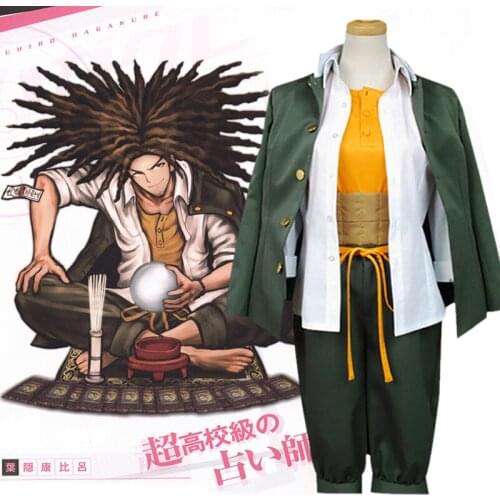 Game Super Danganronpa Monokuma Costumes Yasuhiro Dangan Ronpa Hagakure Cosplay Coat Pants Uniform Sets Women Mens Halloween