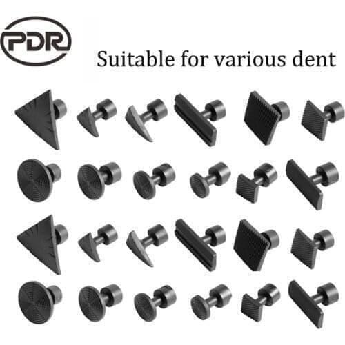 GLCC PDR Tool 38Pcs Glue Tabs Black Color Dent Tabs Suction Cup Suckers For Dent Removal Paintless Repair Tools Car Dent Repairs
