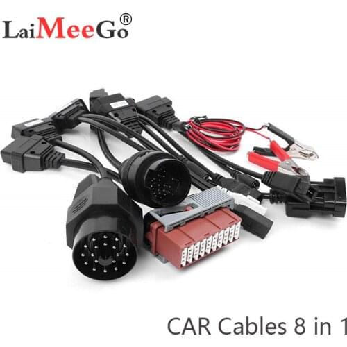 Adapter Cables For delphis vd DS150E cdp OBD2 OBDII Cars Diagnostic Interface Tool Full Set 8 Car Cables VD TCS CDP Pro Cable