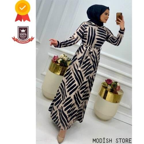 Lycra Viscose Fabric |New Season| Womens Long Muslim Dress Dubai Abayas For Women Muslim Clothes Turkey Islam