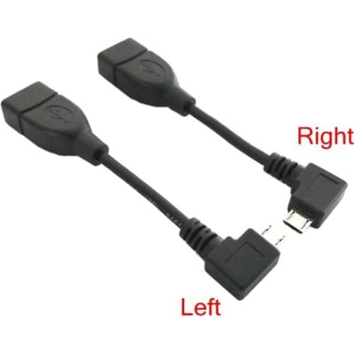 Micro-B Left Angled Micro USB Host OTG Cable & Right Angled Micro USB Host OTG Cable 10cm short cable Angle