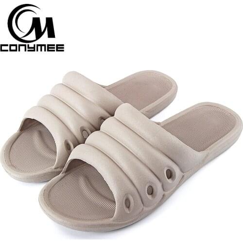 CONYMEE 2018 Men Shoes Summer Sandals Fashion Sneakers Mens Home Indoor Slippers Beach Flip Flops Bath Sandalias Flat Slipper