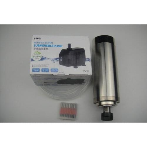 CNC spindle kit ER20 2.2KW water cooling spindle +1 water pump+1 water pipe+CNC engraving bits