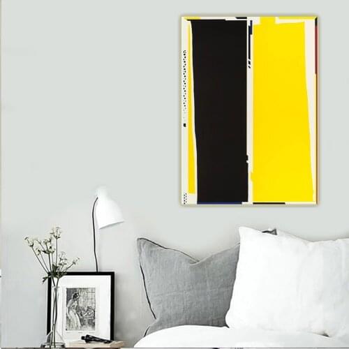 Wall Art Citon Roy Mirror Yellow Pop Art Canvas Painting Picture Print Home Decor Poster Cuadros For Living Room Modular Frame