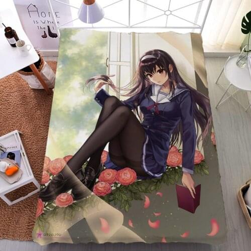 September update Anime Saenai Hiroin no Sodatekata Katou Megumi & Eriri & Kasumigaoka Utaha bed milk sheet blanket summer quilt