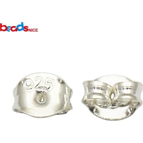 Beadsnice Wholesale 925 Sterling Sliver Stud Earring Back Stoppers Ear Post Nuts Jewelry Accessories ID37043