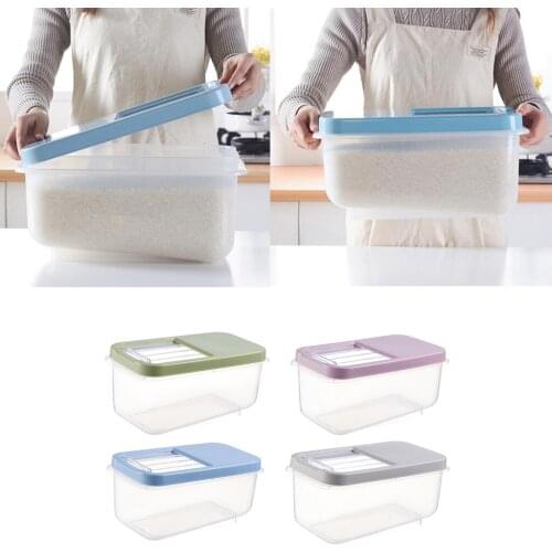Amagogo Plastic Cereal Container with Lid - BPA Free - Dry Food Stprage Box with Measuring Cup - for Snack Pasta or Pet Food