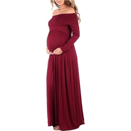 2019 Maternity Photography Props Pregnancy Clothes Maxi Maternity photography Dress Cotton Maternity Dress For photography Props