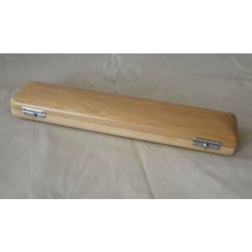 Solid wood luxury 17 hole flute box without handle flute curved box of musical instrument bags