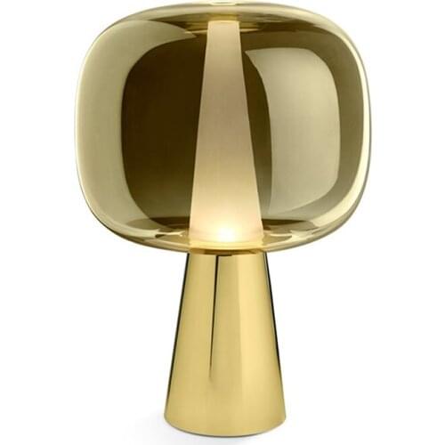 Modern minimalist golden glass table lamp Nordic living room bedroom bedside decorative table lamp