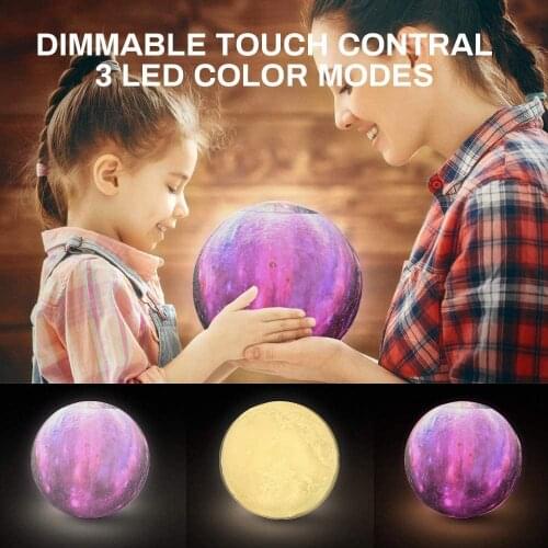 880ml Moon Starry Sky Air Humidifier Usb Cold Mist Aroma Diffuser 3D Moon Lamp 3 Colors Change For Home Office Baby Room