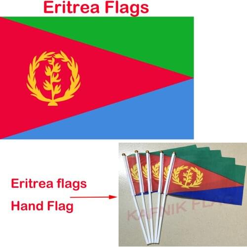 KAFNIK,World Flying Natioal Flag Eritrea flags And Banners 3*5ft/14*21cm Hand flag Decoration Outlast Banner