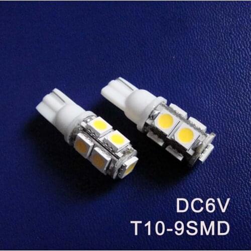 High quality DC6.3V 6V T10 w5w 194 168 led Signal lights Warning lights caution light Indicator light free shipping 10pcs/lot