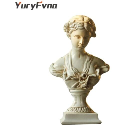YuryFvna Resin Venus Statue Figure Figurine Classic Head Portrait Figurine Handwork Home Office Decoration Gift Ornament
