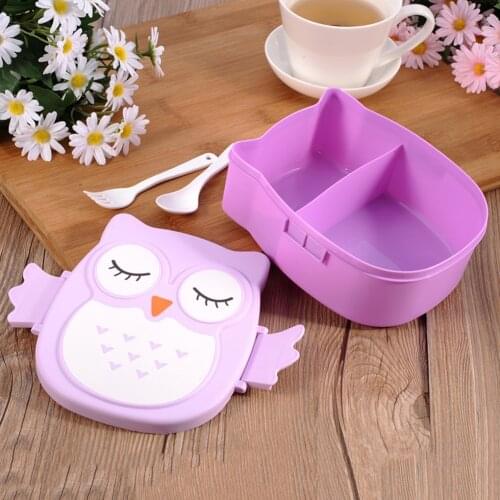 1pc Owl Lunch Box Food Container Storage Box Kitchen Organizer Portable Bento Box For Kids Home Decoration Accessories Lunchbox