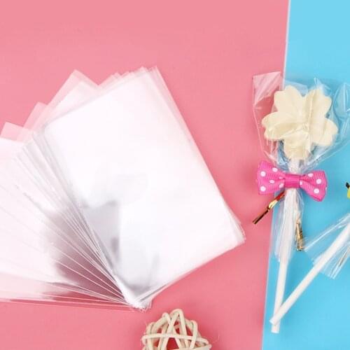 100PCS Plastic Bags Packaging For DIY Candy Sweets Cookie Bag Wedding Birthday Party Gift Cellophane Transparent Storage Pouches