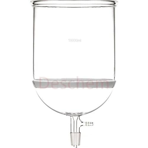 10000ml,34/35,Glass Buchner Funnel,10L,#3 Porosity Filter,Suction Adapter