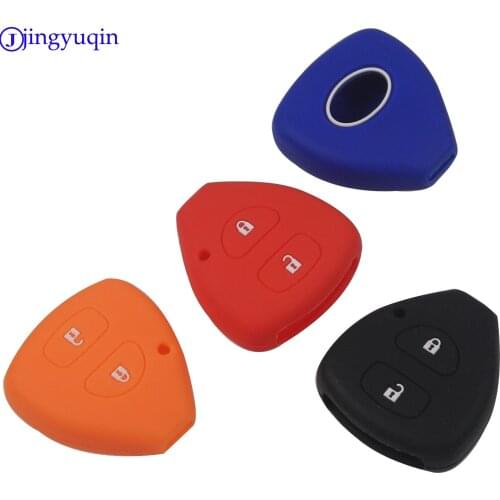 10x 2 B Silicone Car Remote Key Fob Cover Case For Toyota Camry Yaris RAV4 HiLux Cruiser Fortuner Prado Verso Holder Protector