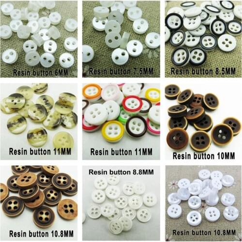 200PCS 6-11MM Dyed RESIN Shirt Buttons 4 Hole Brand Coat Boots Sewing Button Custom Clothes Accessories R-319