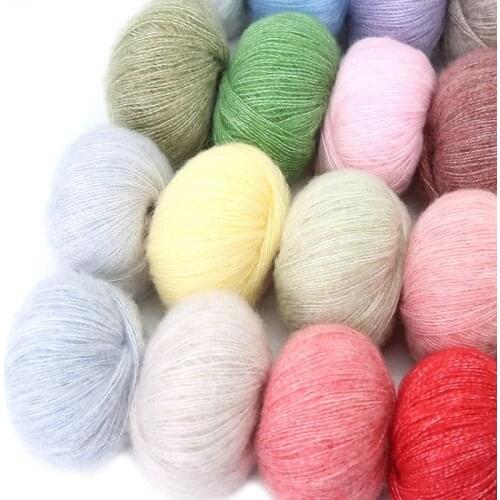 25g/Ball Mohair Yarn Crochet Skin-Friendly Baby Wool Thread For Knitting Sweater Shawl