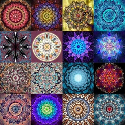 5D DIY Diamond Painting Abstract Floral Rune Cross Stitch Full Square Round Drill Embroidery Handmade Products Room Decoration