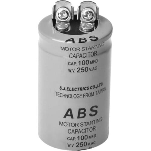 ABS 100MFD 100uF 250V AC Motor Starting Capacitor