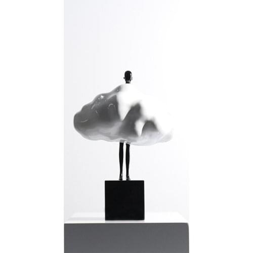 Home Decoration Accessories Abstract Cloud Character Figurine For Living Room Office Marble Ornament Objects Character Sculpture