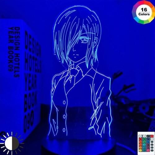 Anime Tokyo Ghoul 3d Lamp Touka Kirishima for Bedroom Decor Nightlight Cool Birthday Gift Tokyo Ghoul Led Night Light Touka